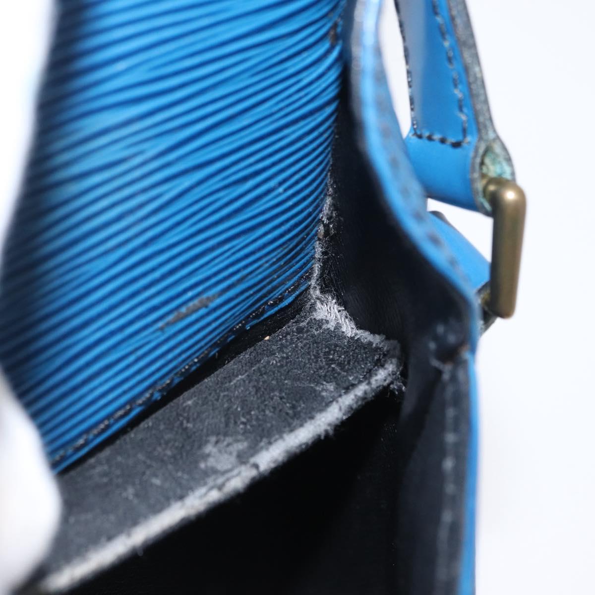 LOUIS VUITTON Epi Saint Cloud PM Shoulder Bag Blue M52195 LV Auth BA8480