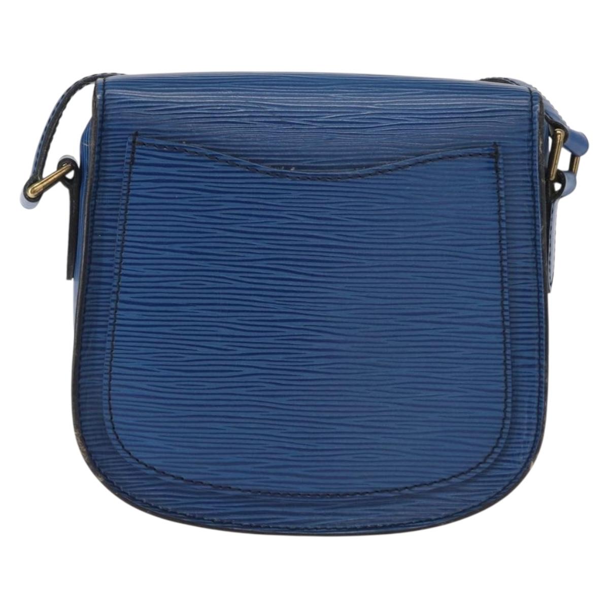 LOUIS VUITTON Epi Saint Cloud PM Shoulder Bag Blue M52195 LV Auth BA8480