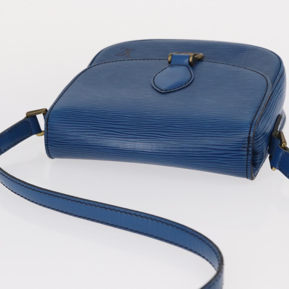 LOUIS VUITTON Epi Saint Cloud PM Shoulder Bag Blue M52195 LV Auth BA8480