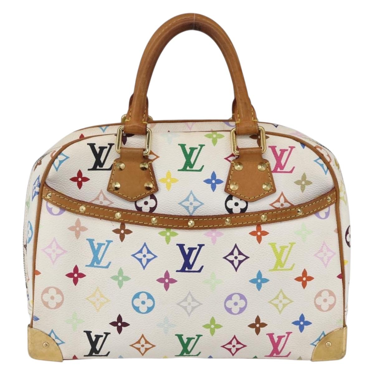 LOUIS VUITTON Monogram Multicolor Trouville Hand Bag White M92663 LV Auth BA8483