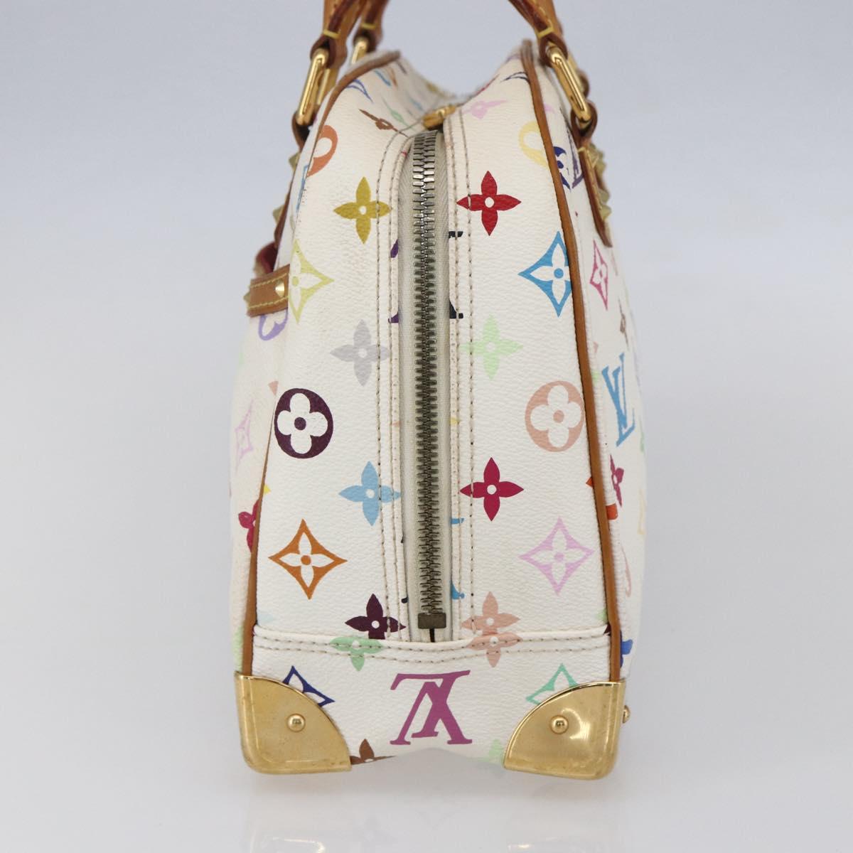 LOUIS VUITTON Monogram Multicolor Trouville Hand Bag White M92663 LV Auth BA8483