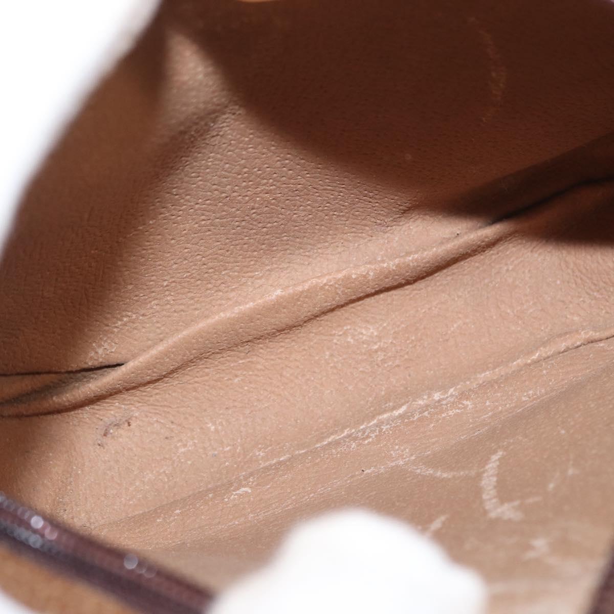 GUCCI GG Plus Supreme Shoulder Bag PVC Beige Gold Auth BA8484