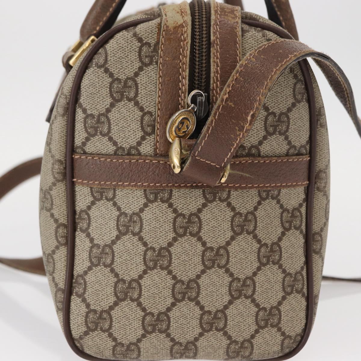 GUCCI GG Supreme Web Sherry Line Bag PVC Beige Gold 002 115 6697 Auth BA8486