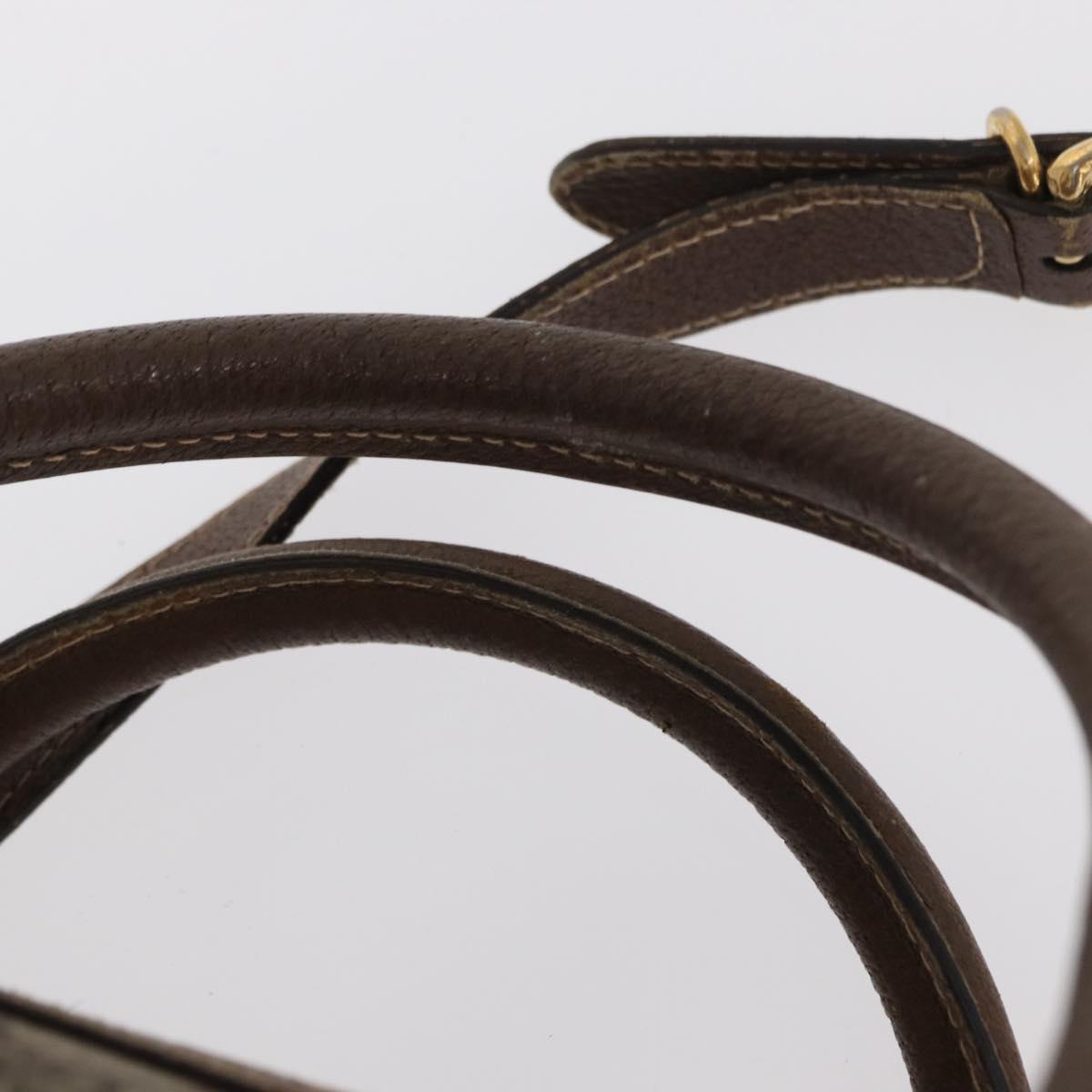 GUCCI GG Supreme Web Sherry Line Bag PVC Beige Gold 002 115 6697 Auth BA8486