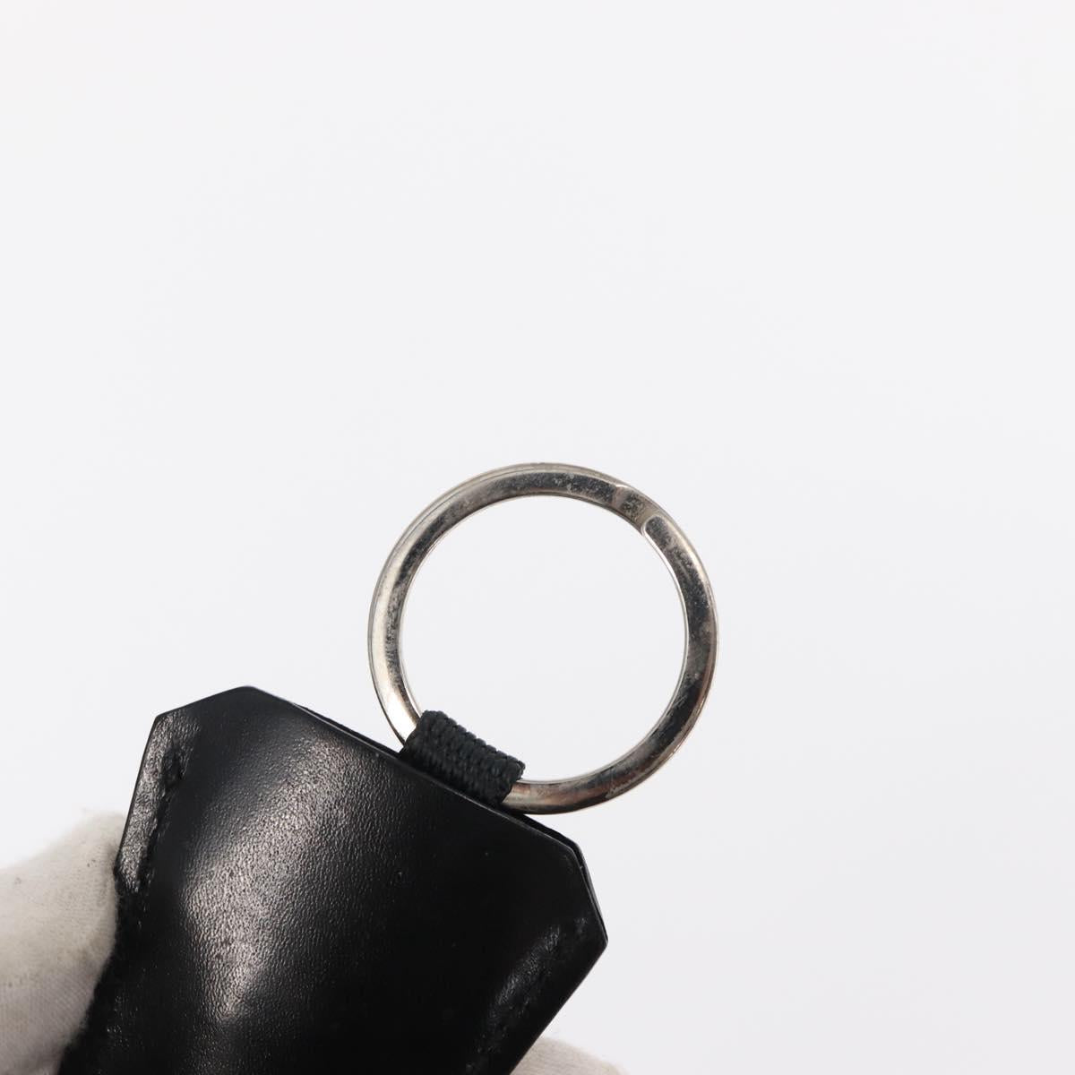 PRADA Hand Bag Nylon Black Silver Auth BA8490