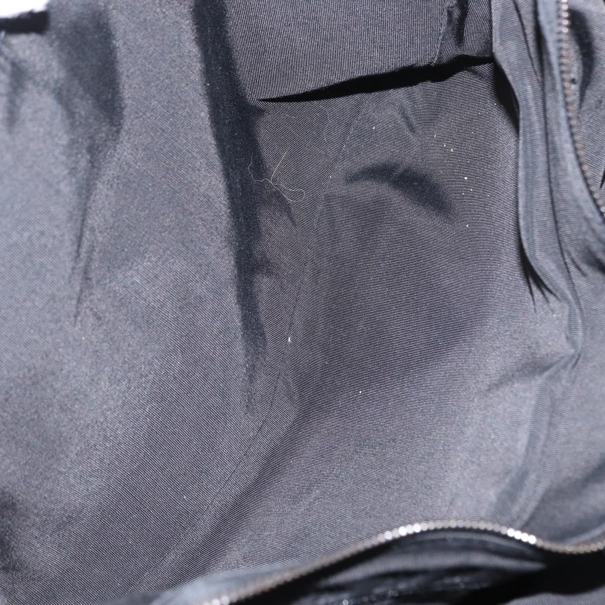 CHANEL Tote Bag Leather Black Silver CC Auth BA8491