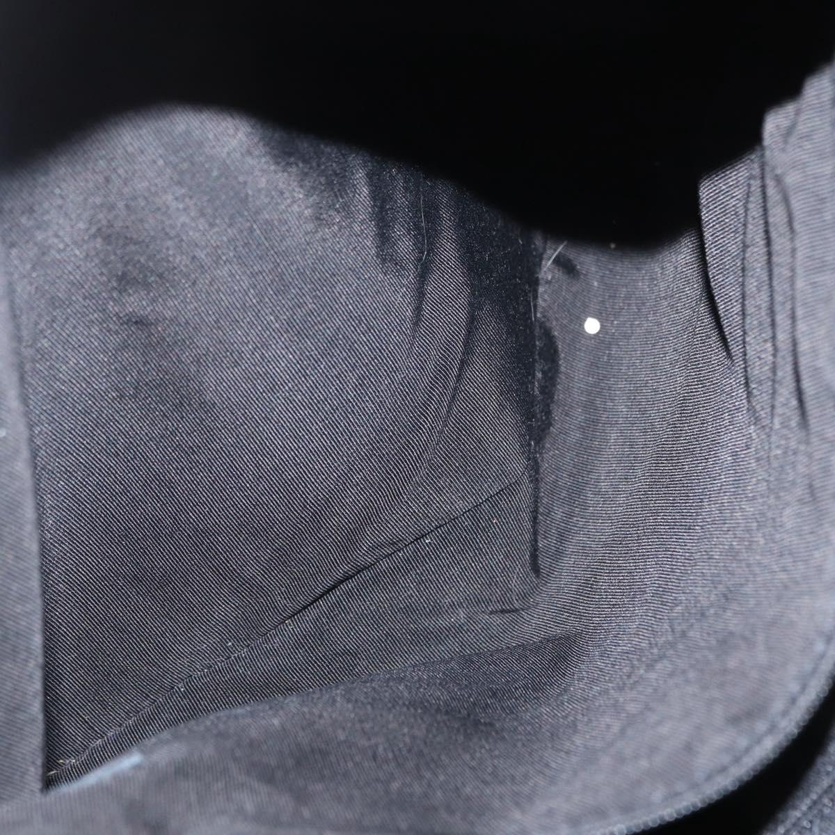 CHANEL Tote Bag Leather Black Silver CC Auth BA8491