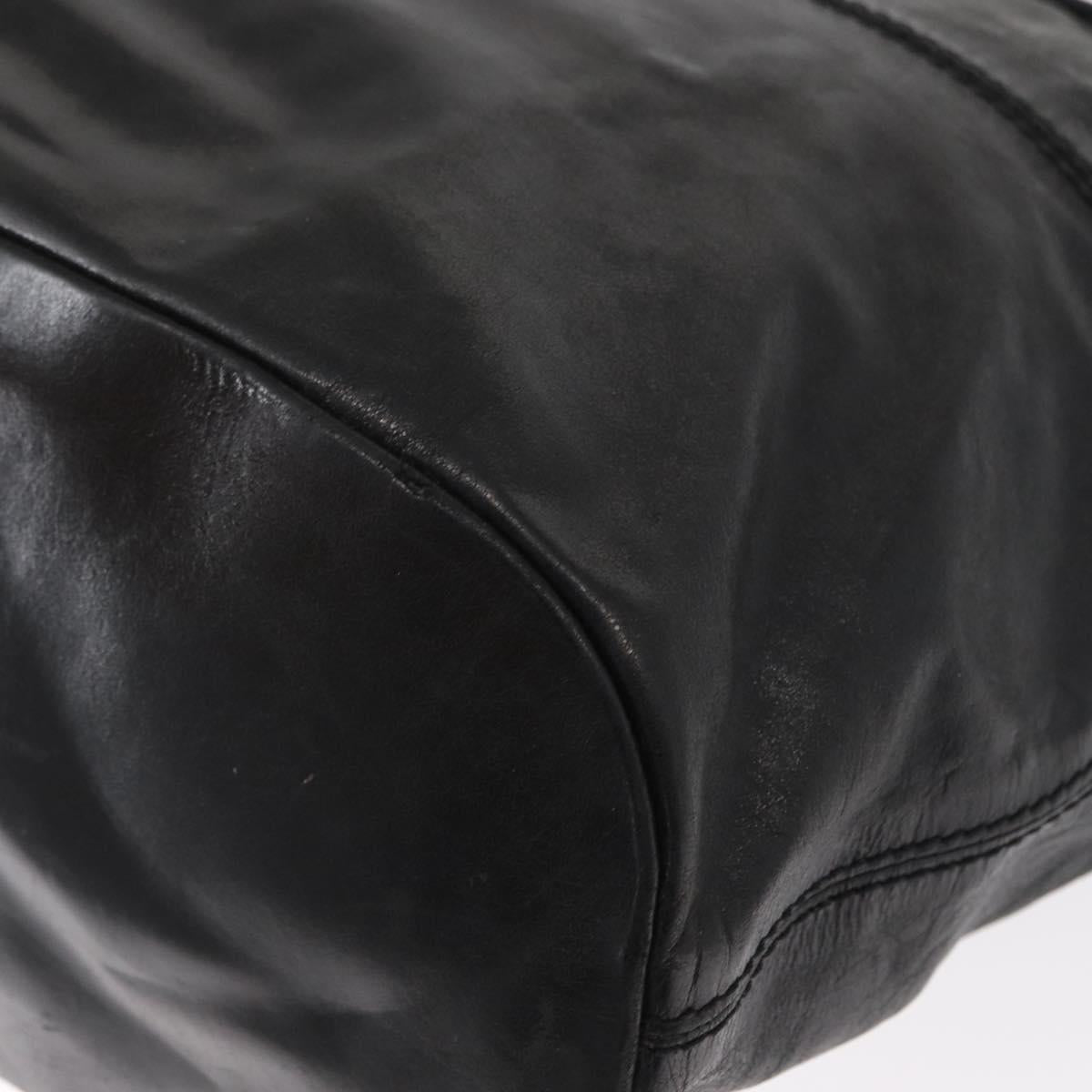 GIVENCHY Nightingale Hand Bag Leather 2way Black Silver Auth BA8495