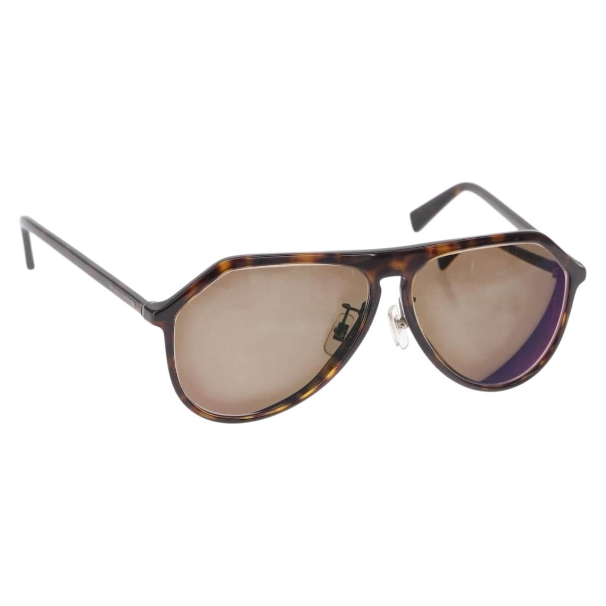 DOLCE&GABBANA Sunglasses plastic Brown Auth BA8496