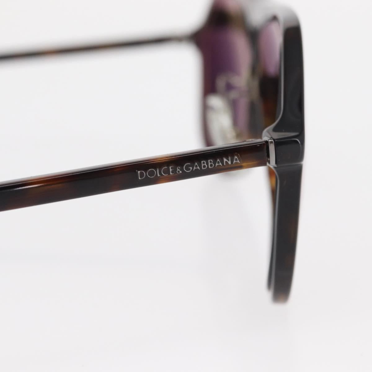 DOLCE&GABBANA Sunglasses plastic Brown Auth BA8496