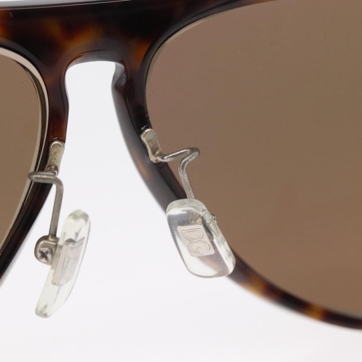 DOLCE&GABBANA Sunglasses plastic Brown Auth BA8496
