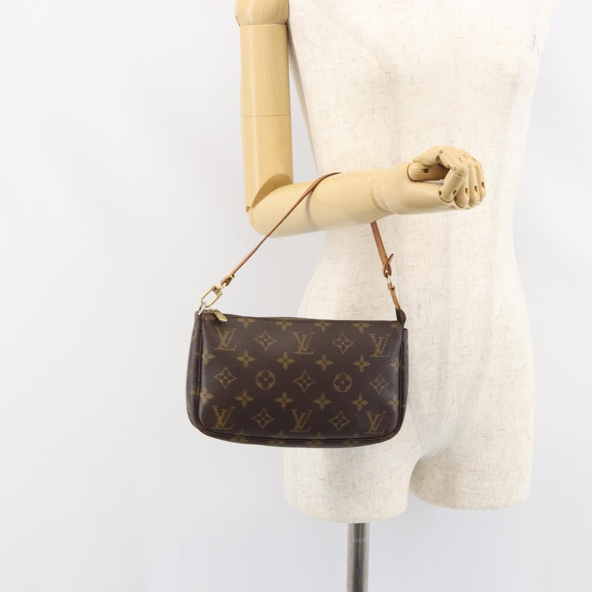 LOUIS VUITTON Monogram Pochette Accessoires Pouch M51980 LV Auth BA8503