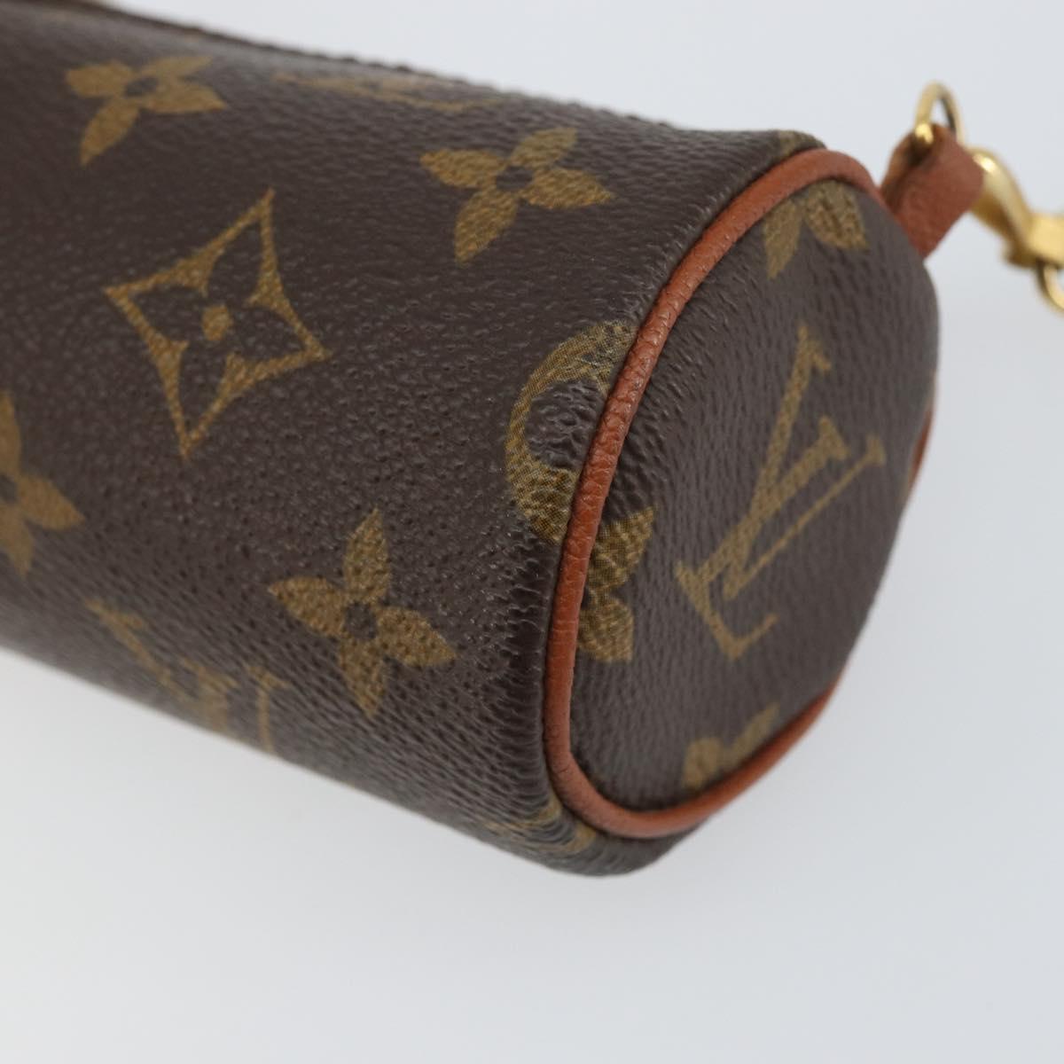 LOUIS VUITTON Monogram Papillon Pouch LV Auth BA8504