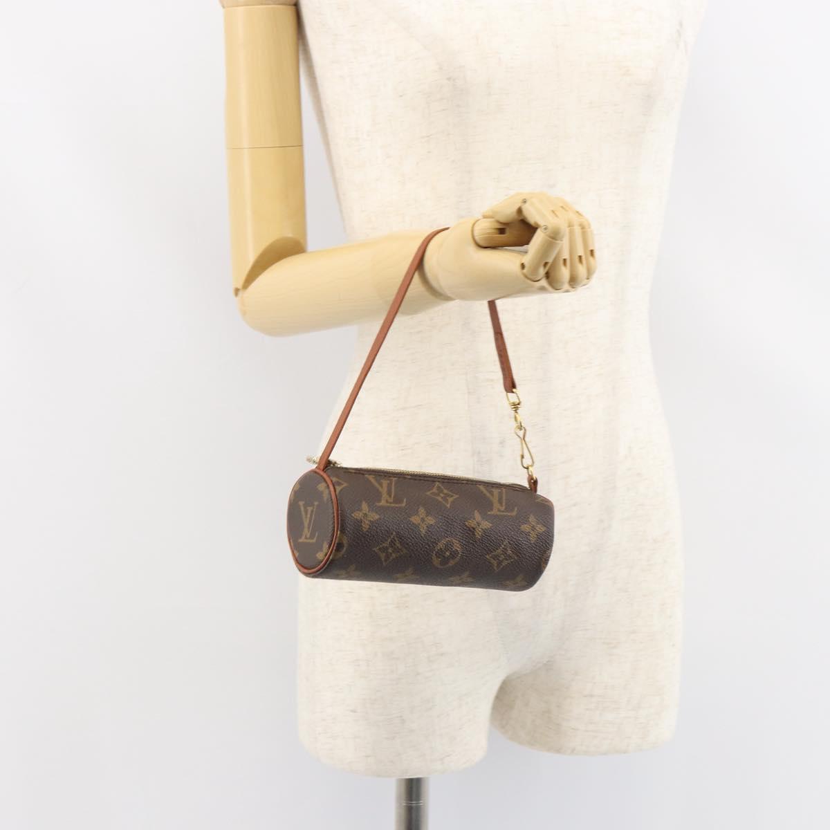 LOUIS VUITTON Monogram Papillon Pouch LV Auth BA8504