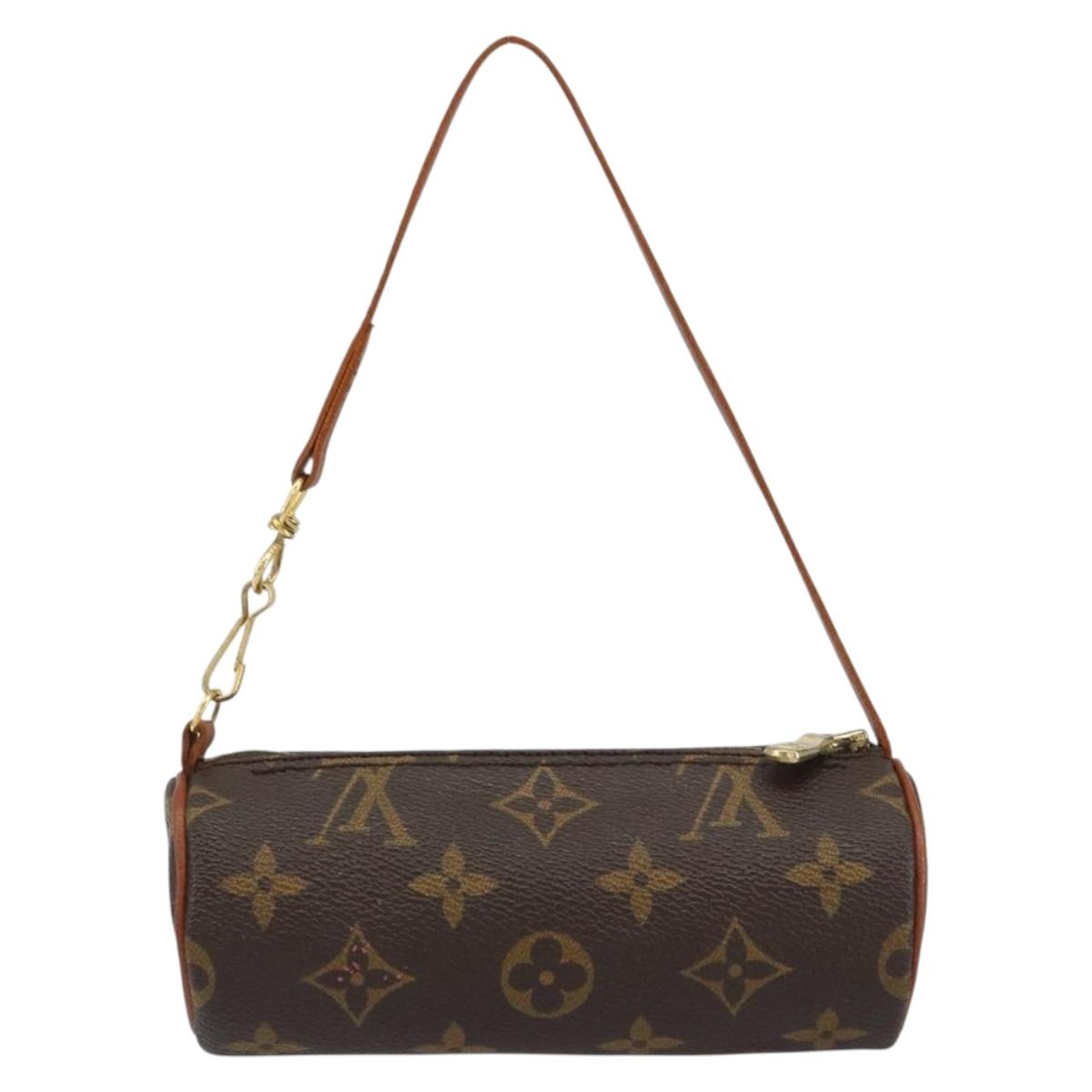LOUIS VUITTON Monogram Papillon Pouch LV Auth BA8504