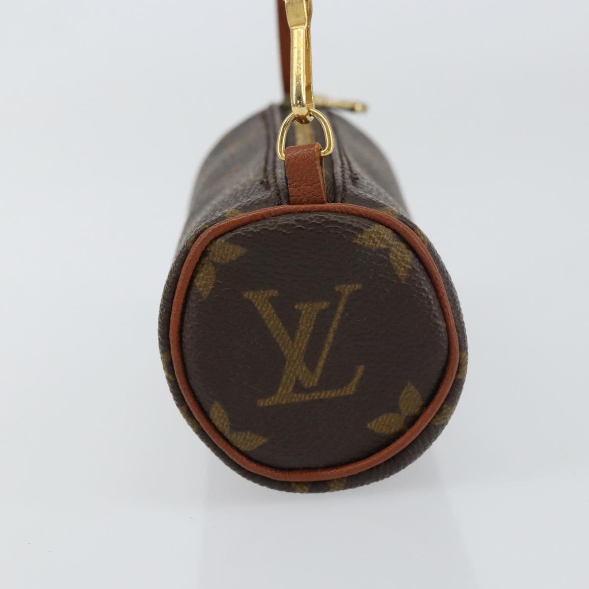 LOUIS VUITTON Monogram Papillon Pouch LV Auth BA8504
