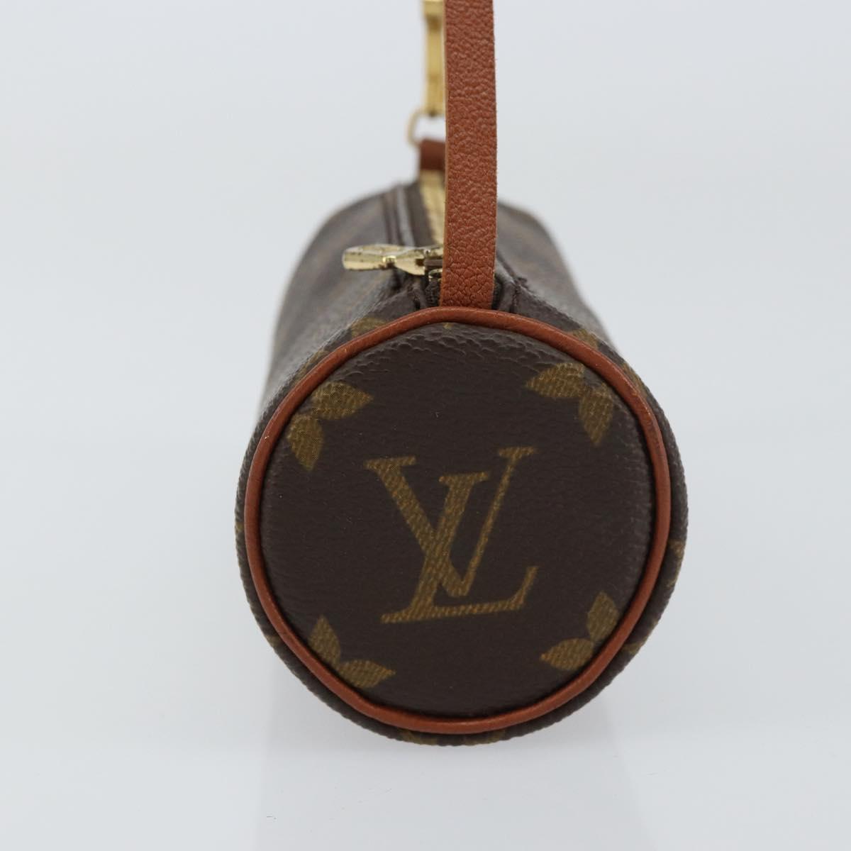 LOUIS VUITTON Monogram Papillon Pouch LV Auth BA8504