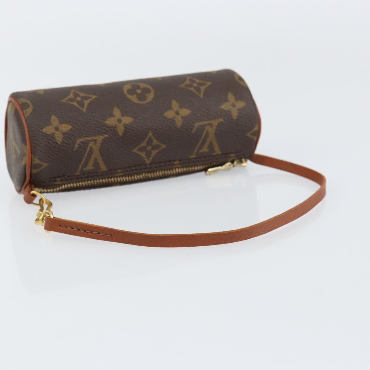 LOUIS VUITTON Monogram Papillon Pouch LV Auth BA8504