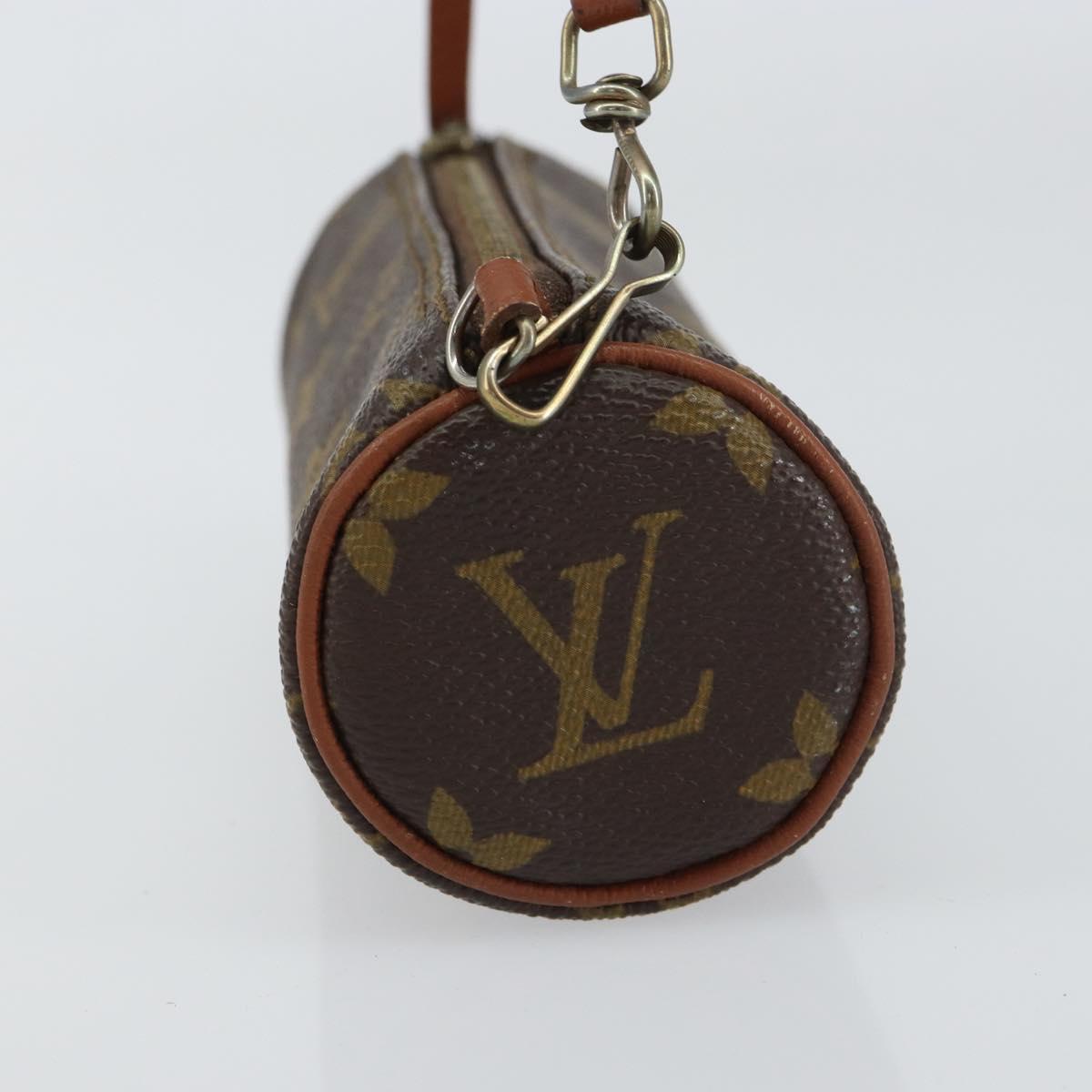 LOUIS VUITTON Monogram Papillon Pouch LV Auth BA8505