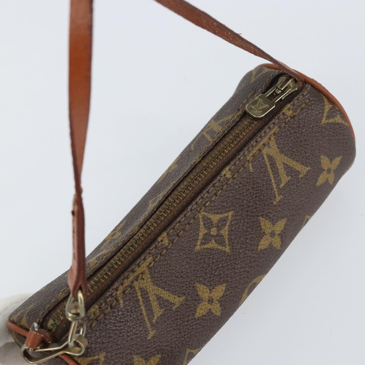 LOUIS VUITTON Monogram Papillon Pouch LV Auth BA8505