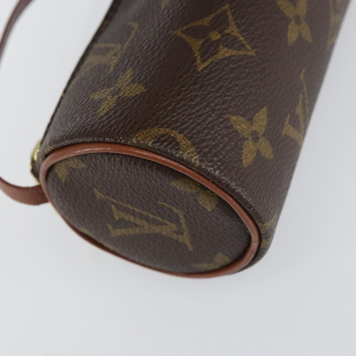 LOUIS VUITTON Monogram Papillon Pouch LV Auth BA8506