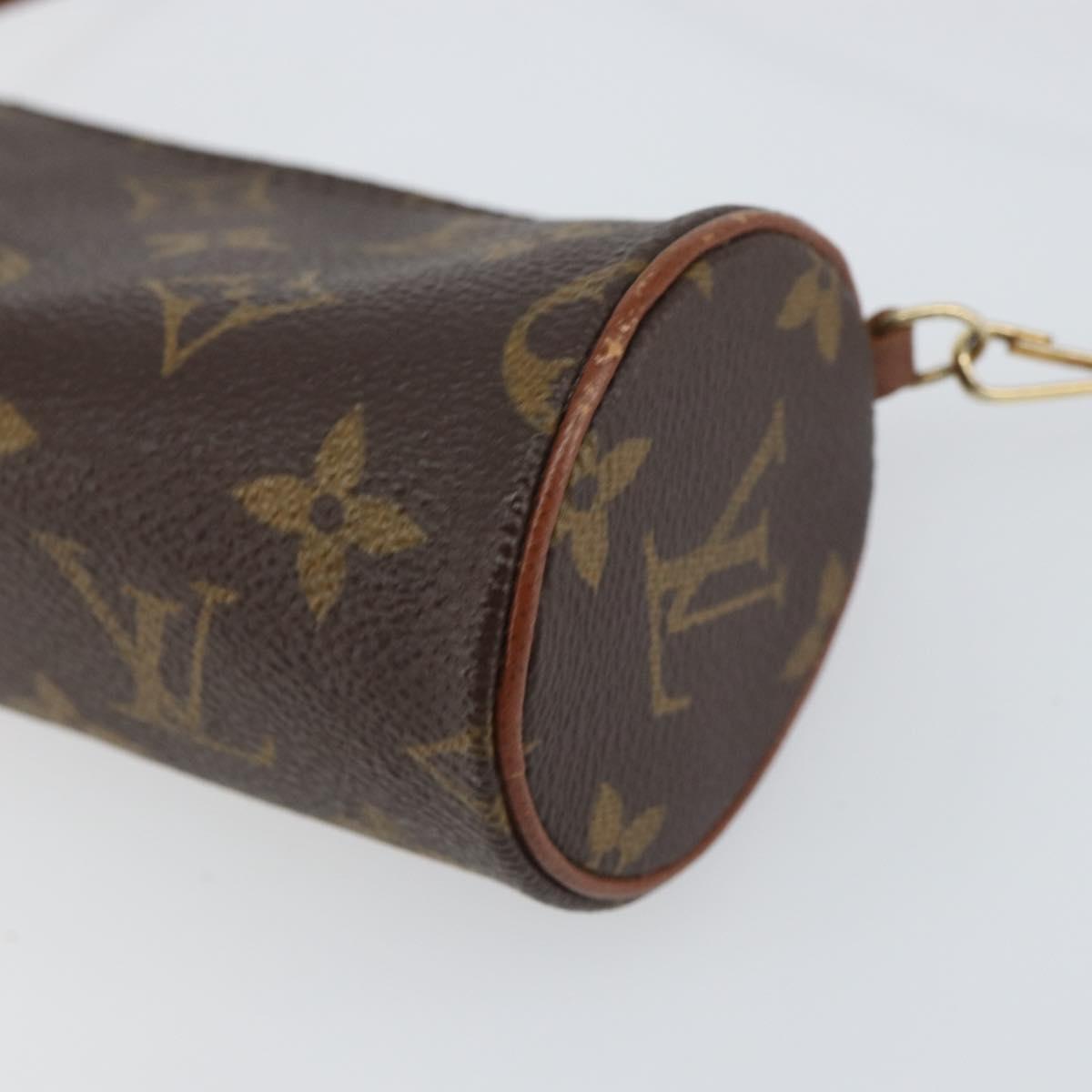 LOUIS VUITTON Monogram Papillon Pouch LV Auth BA8507
