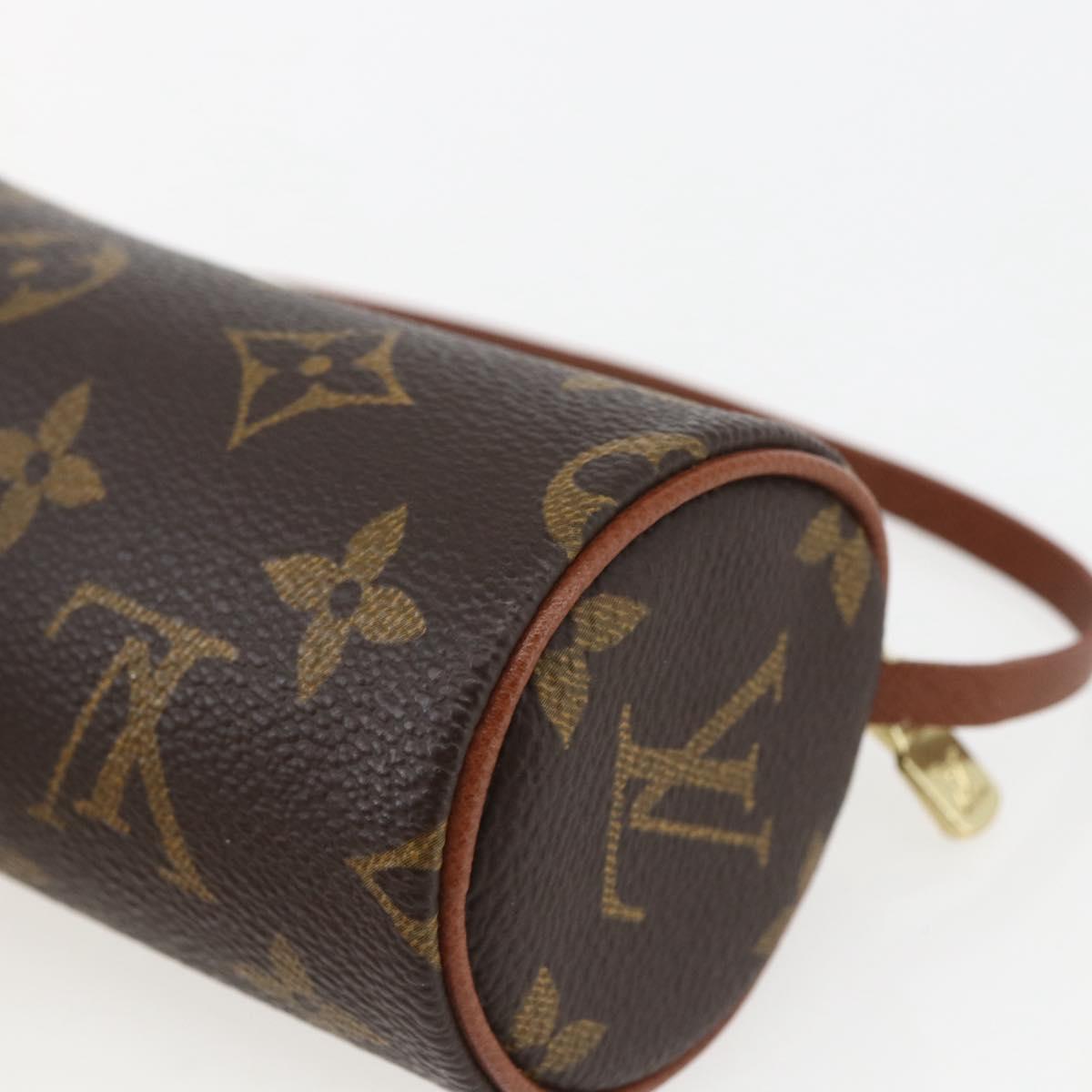 LOUIS VUITTON Monogram Papillon Pouch LV Auth BA8508