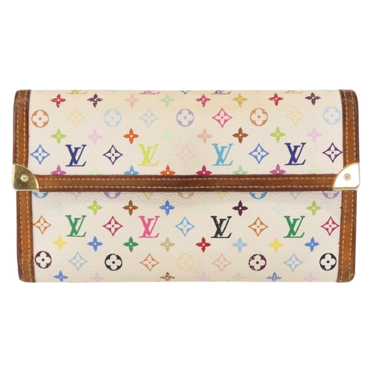 LOUIS VUITTON Multicolor Porte Tresor International Wallet M92659 Auth BA8513