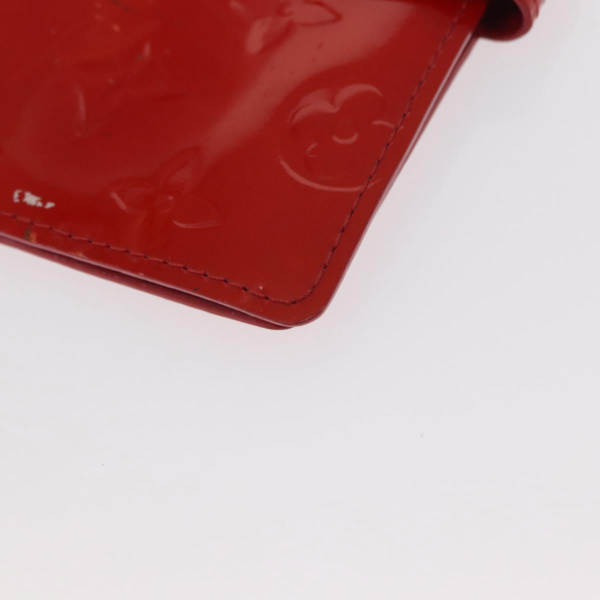 LOUIS VUITTON Monogram Vernis Agenda PM Day Planner Cover Red R21016 Auth BA8518