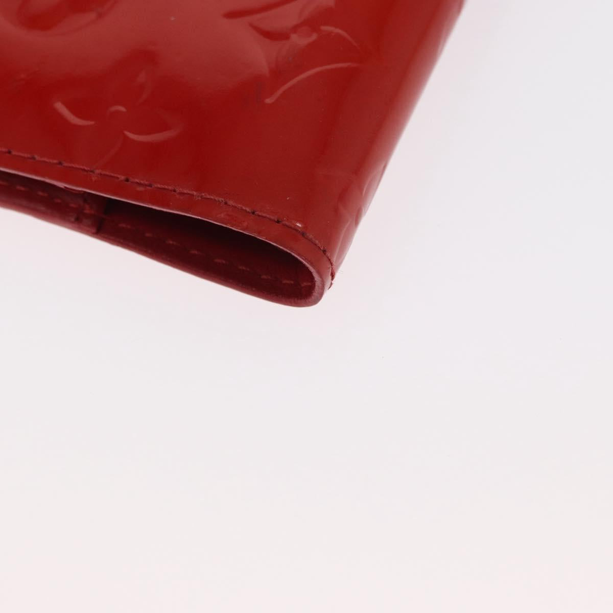 LOUIS VUITTON Monogram Vernis Agenda PM Day Planner Cover Red R21016 Auth BA8518