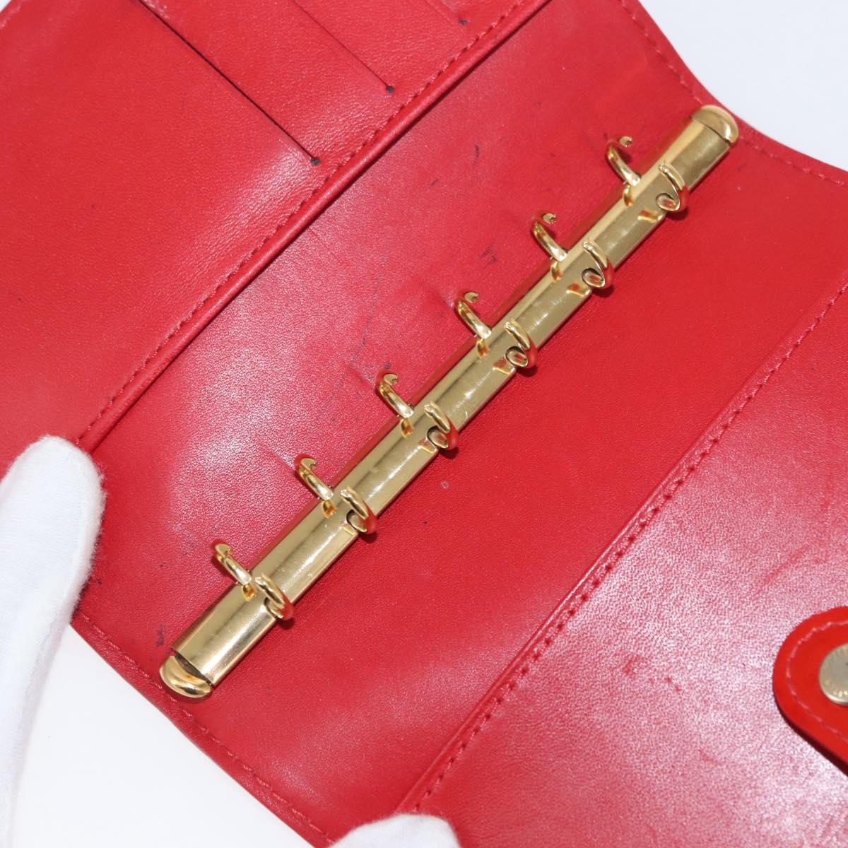 LOUIS VUITTON Monogram Vernis Agenda PM Day Planner Cover Red R21016 Auth BA8518