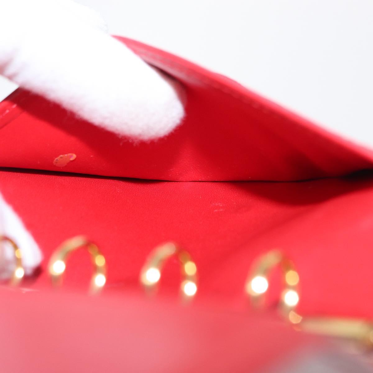 LOUIS VUITTON Monogram Vernis Agenda PM Day Planner Cover Red R21016 Auth BA8518