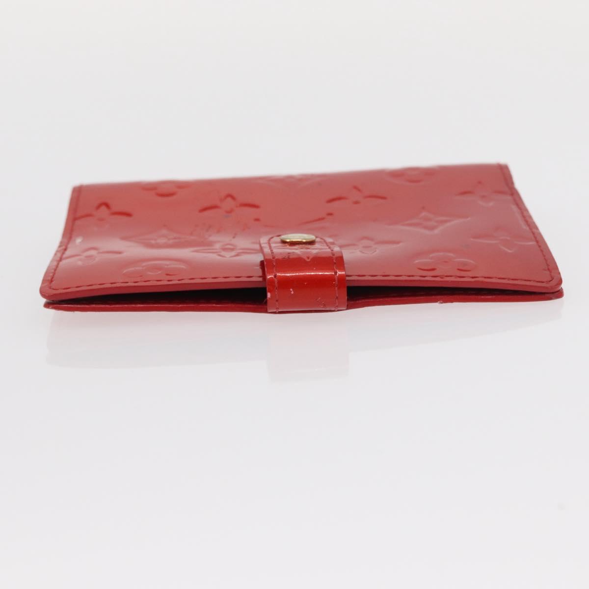 LOUIS VUITTON Monogram Vernis Agenda PM Day Planner Cover Red R21016 Auth BA8518