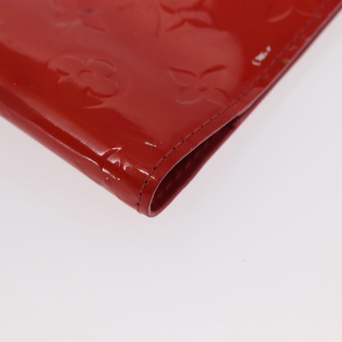 LOUIS VUITTON Monogram Vernis Agenda PM Day Planner Cover Red R21016 Auth BA8518