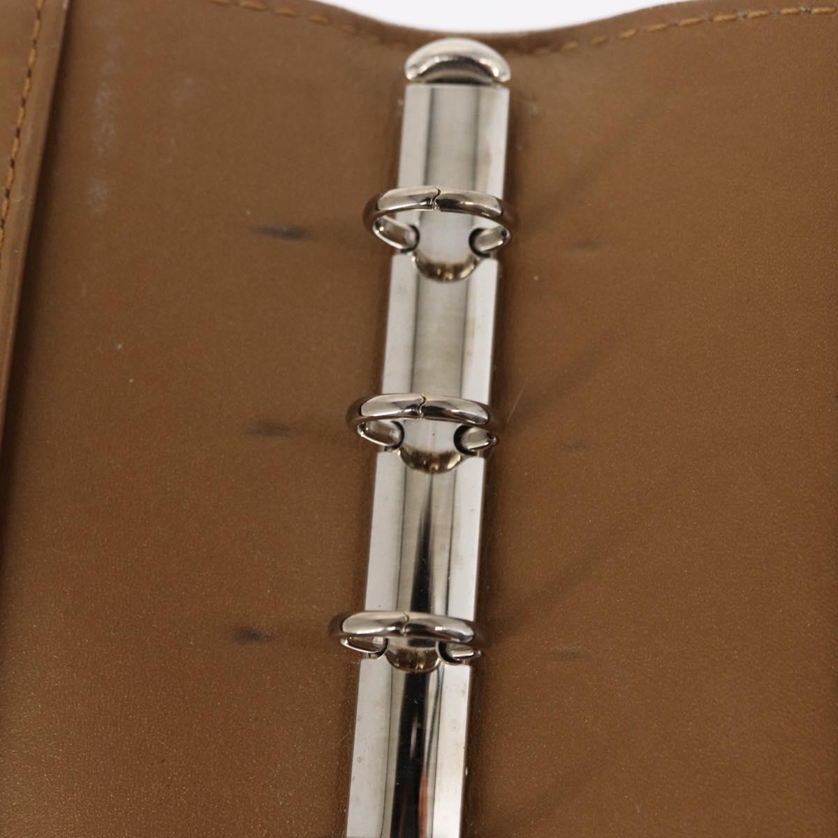 LOUIS VUITTON Monogram Mat Agenda PM Day Planner Cover Beige R20934 Auth BA8519