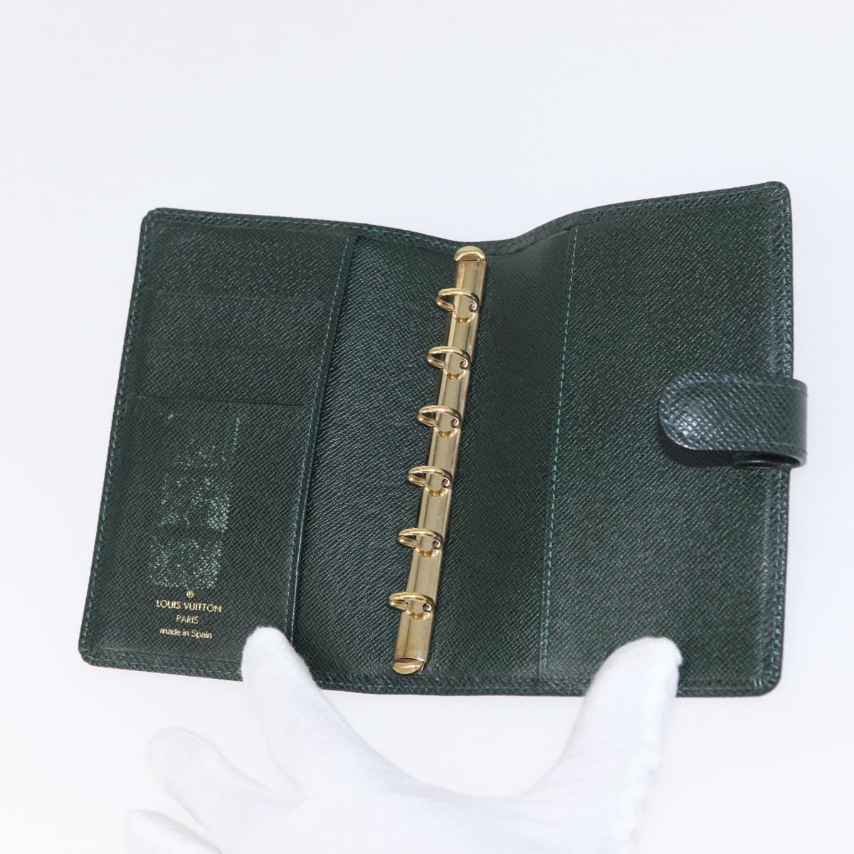 LOUIS VUITTON Taiga Agenda PM Day Planner Cover Epicea R20424 LV Auth BA8520