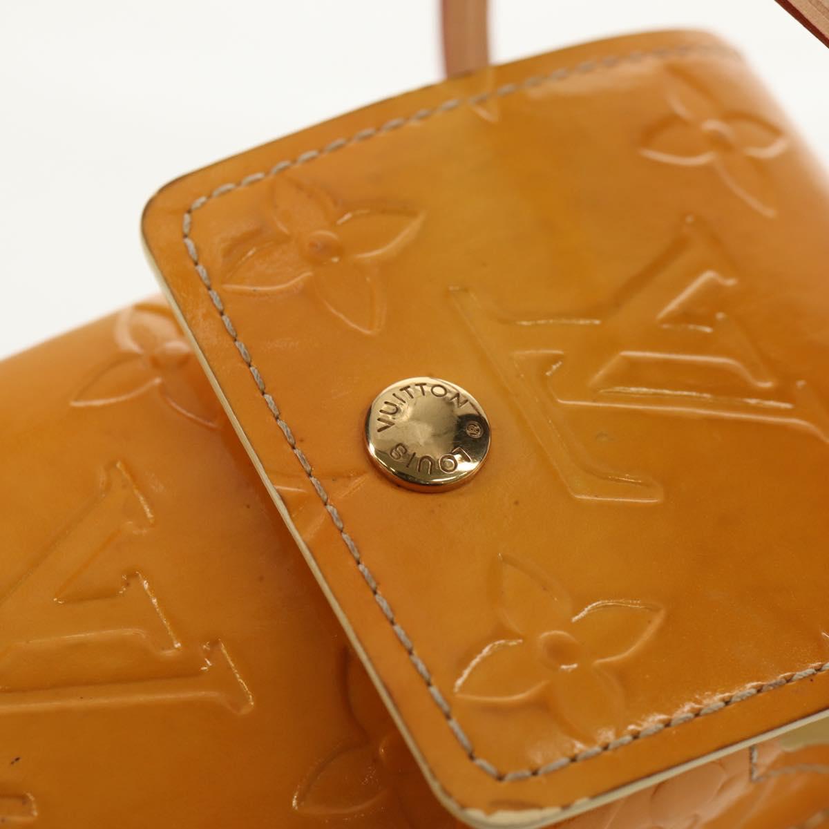 LOUIS VUITTON Monogram Vernis Green Case Lime Yellow M91052 LV Auth BA8521