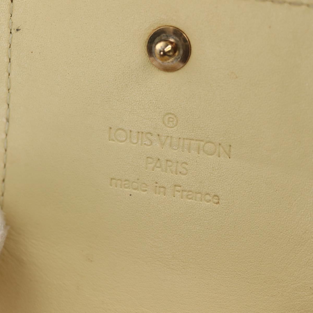 LOUIS VUITTON Monogram Vernis Green Case Lime Yellow M91052 LV Auth BA8521