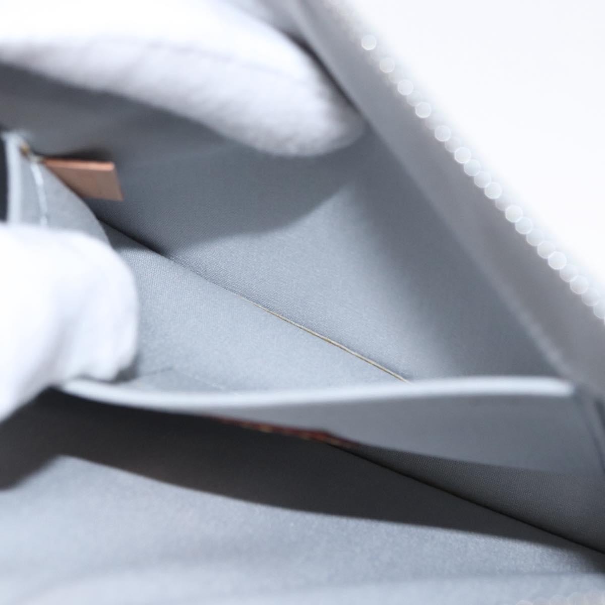 LOUIS VUITTON Monogram Miroir Pochette Platt Pouch Silver M95277 LV Auth BA8522A