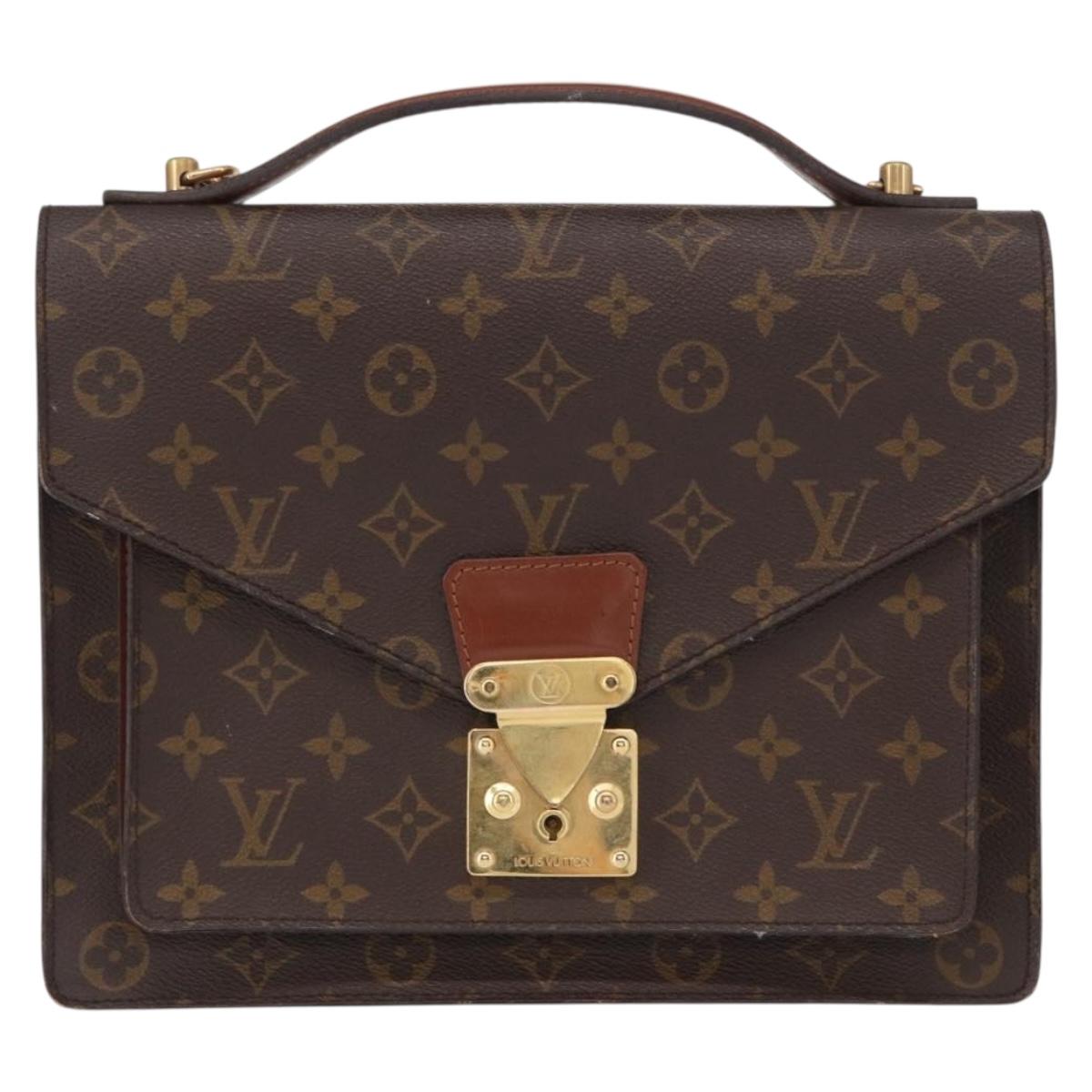 LOUIS VUITTON Monogram Monceau 28 Hand Bag M51185 LV Auth BA8549