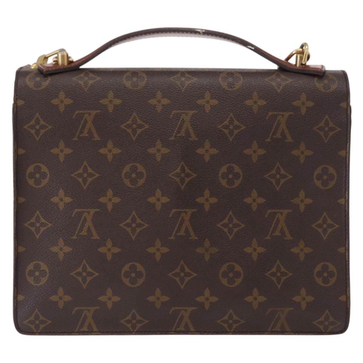 LOUIS VUITTON Monogram Monceau 28 Hand Bag M51185 LV Auth BA8549