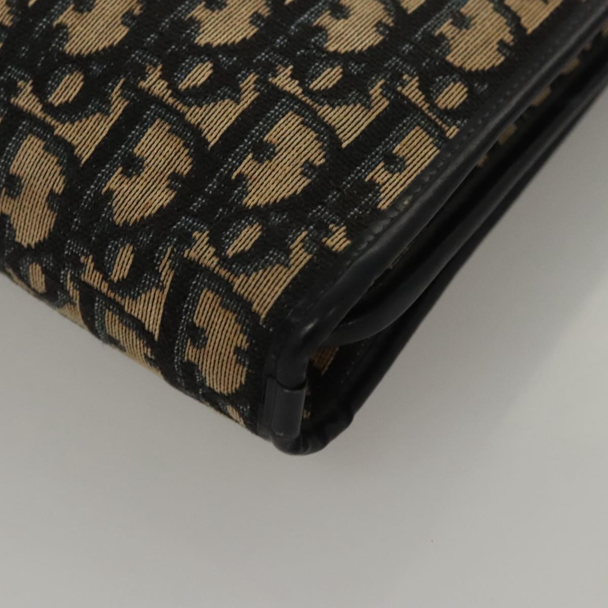 Christian Dior Trotter Canvas Shoulder Bag Navy Auth BA855