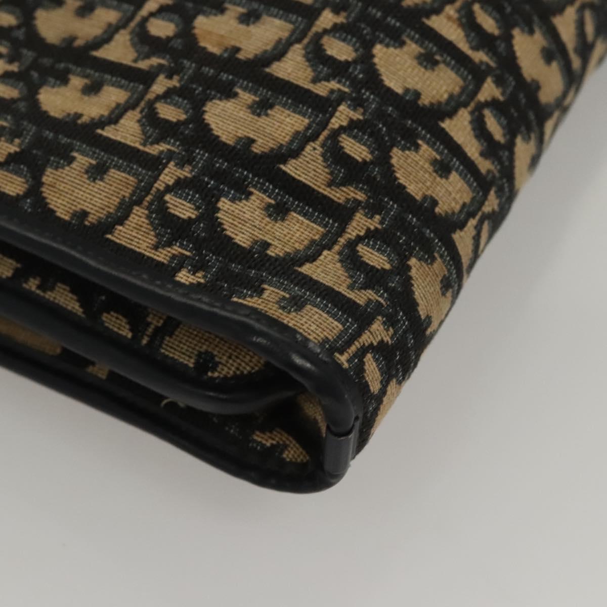 Christian Dior Trotter Canvas Shoulder Bag Navy Auth BA855