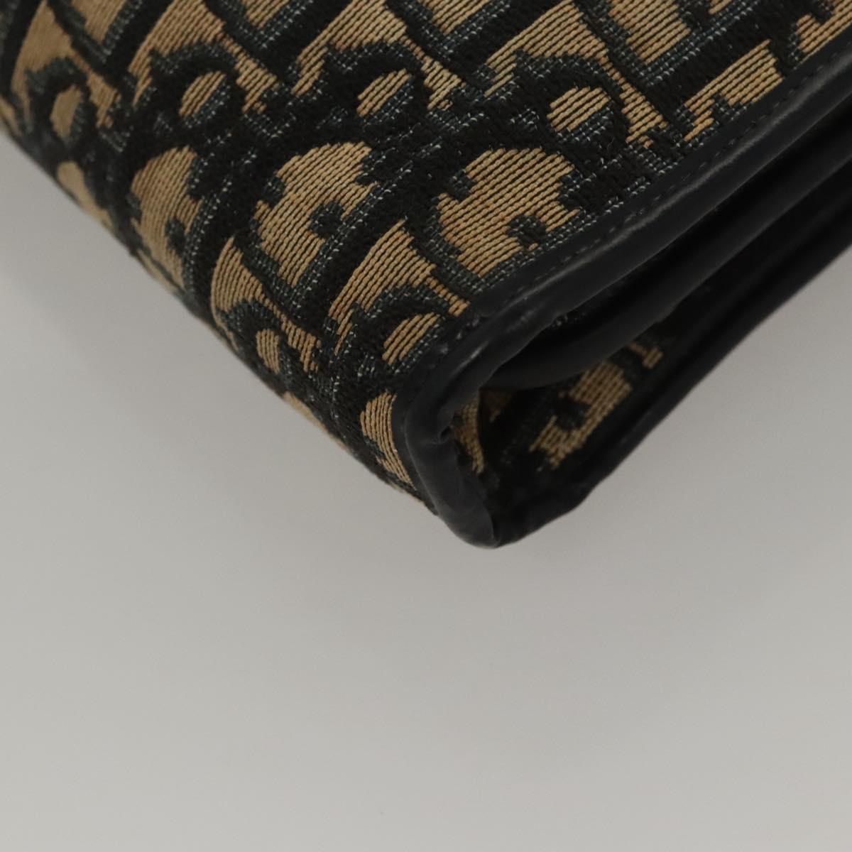 Christian Dior Trotter Canvas Shoulder Bag Navy Auth BA855