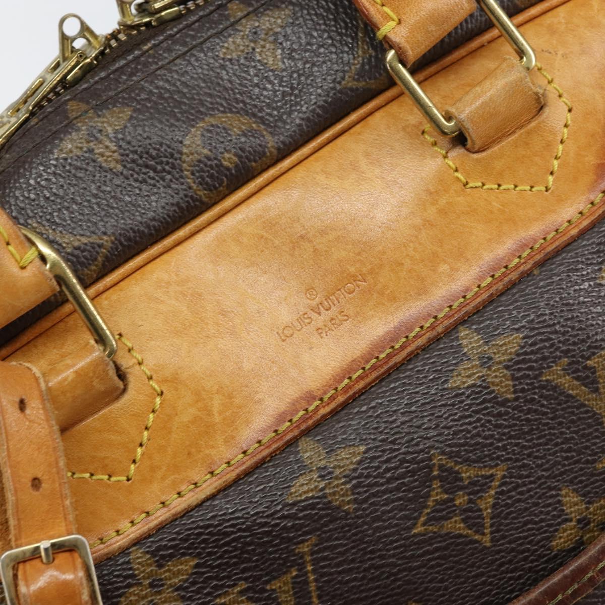 LOUIS VUITTON Monogram Deauville Hand Bag M47270 LV Auth BA8557