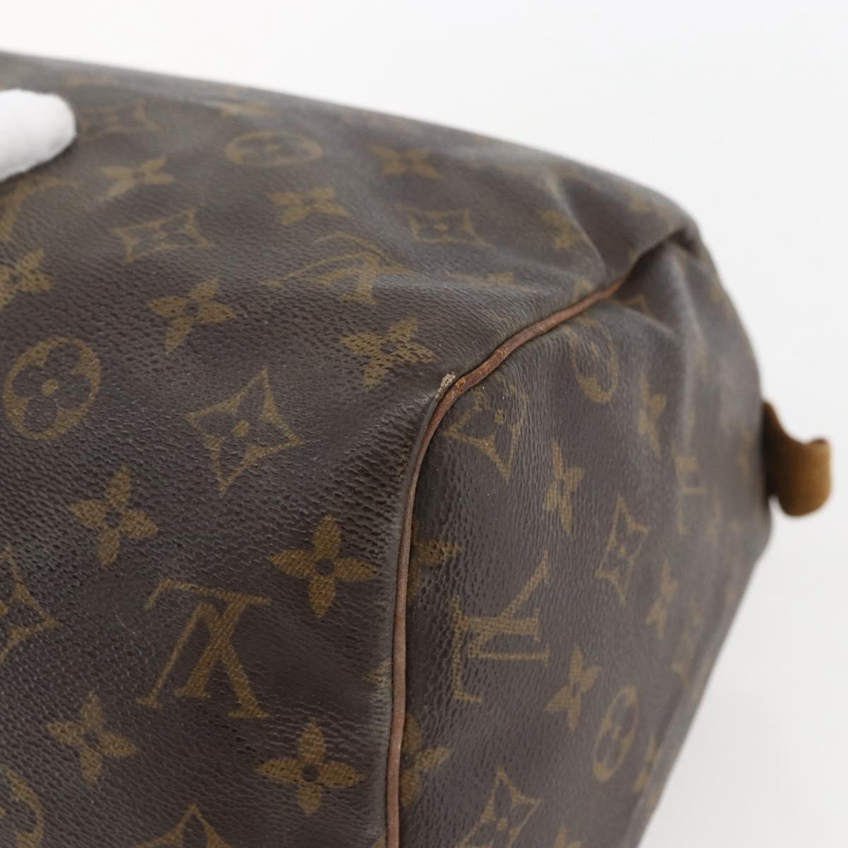 LOUIS VUITTON Monogram Speedy 30 Hand Bag M41526 LV Auth BA8564