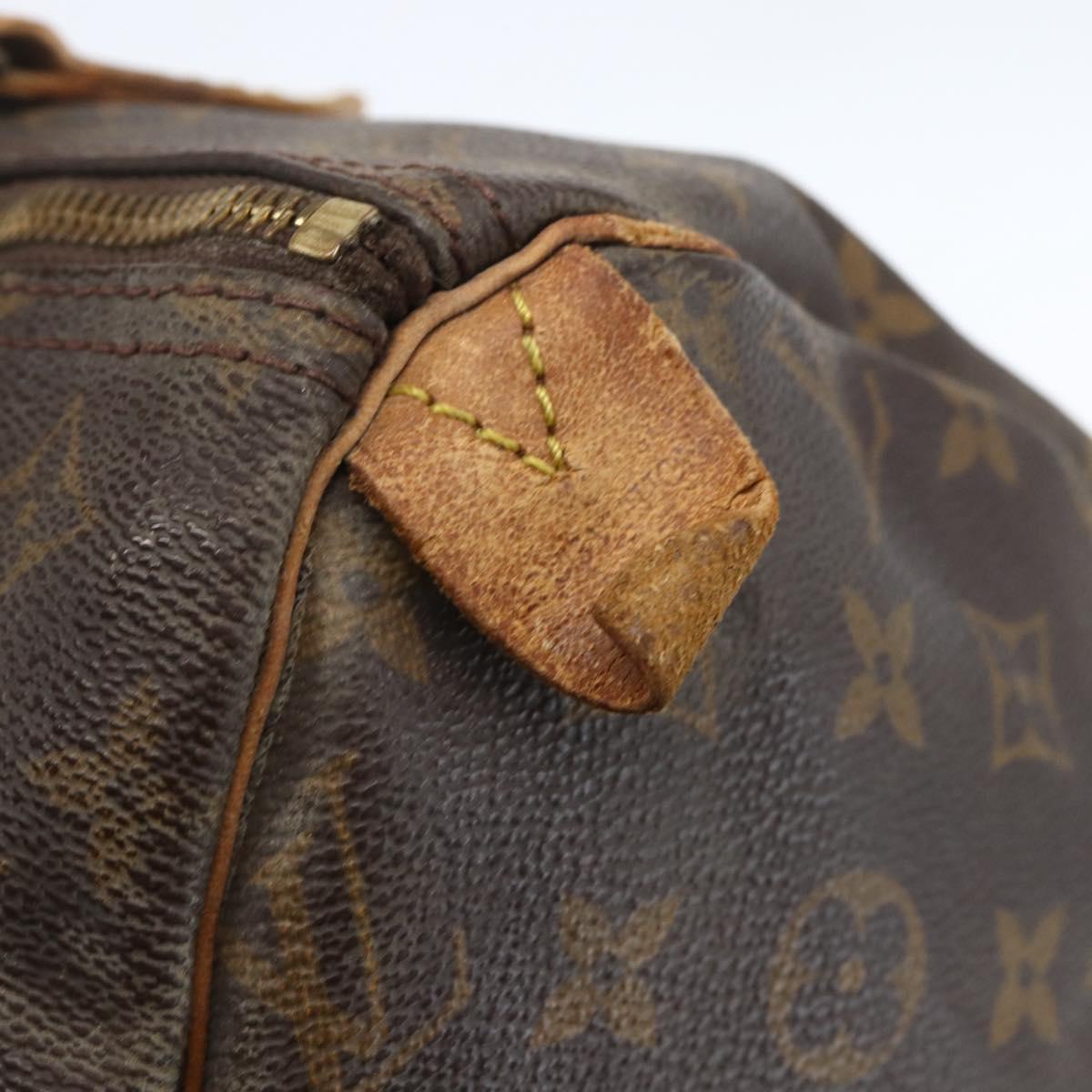 LOUIS VUITTON Monogram Speedy 30 Hand Bag M41526 LV Auth BA8564