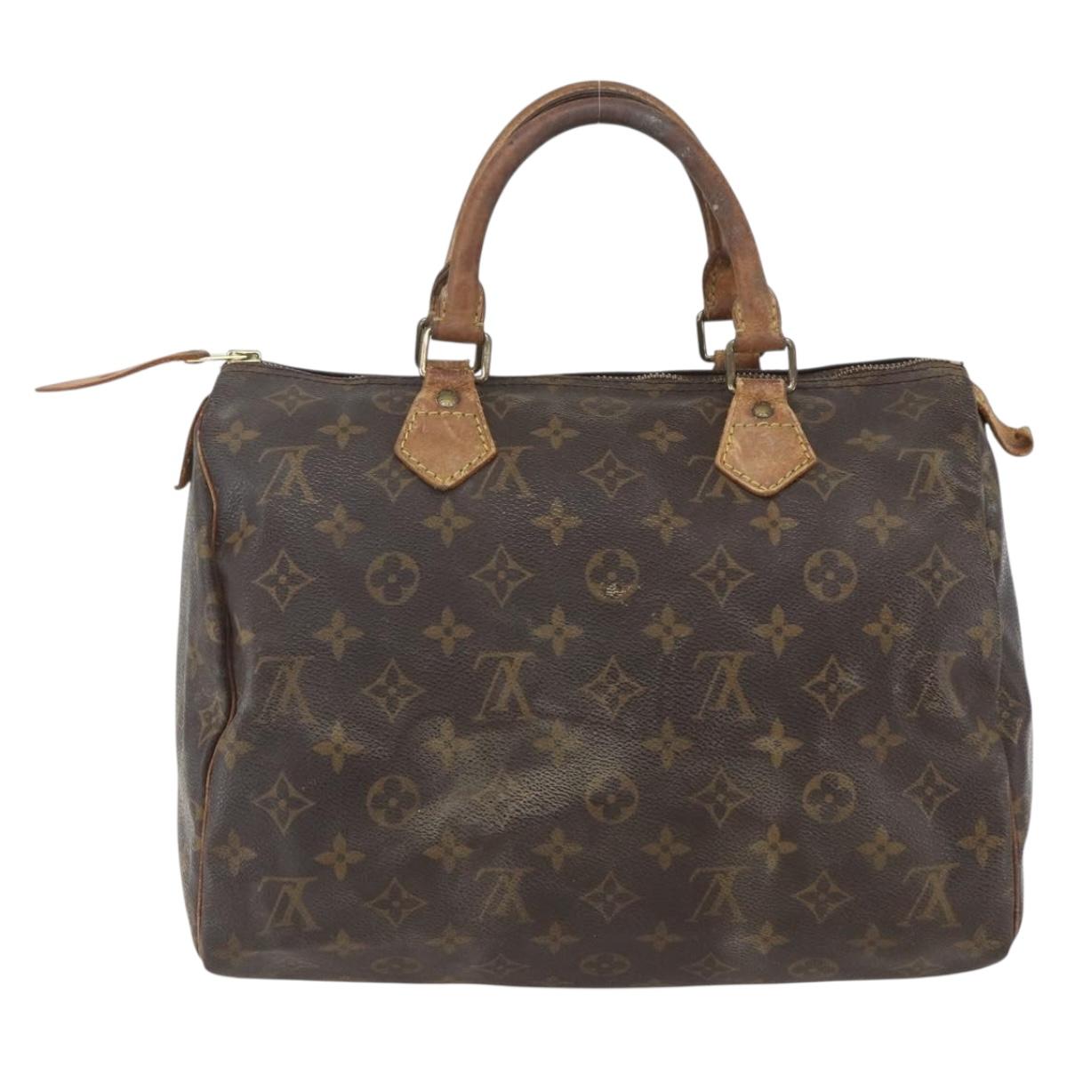 LOUIS VUITTON Monogram Speedy 30 Hand Bag M41526 LV Auth BA8564