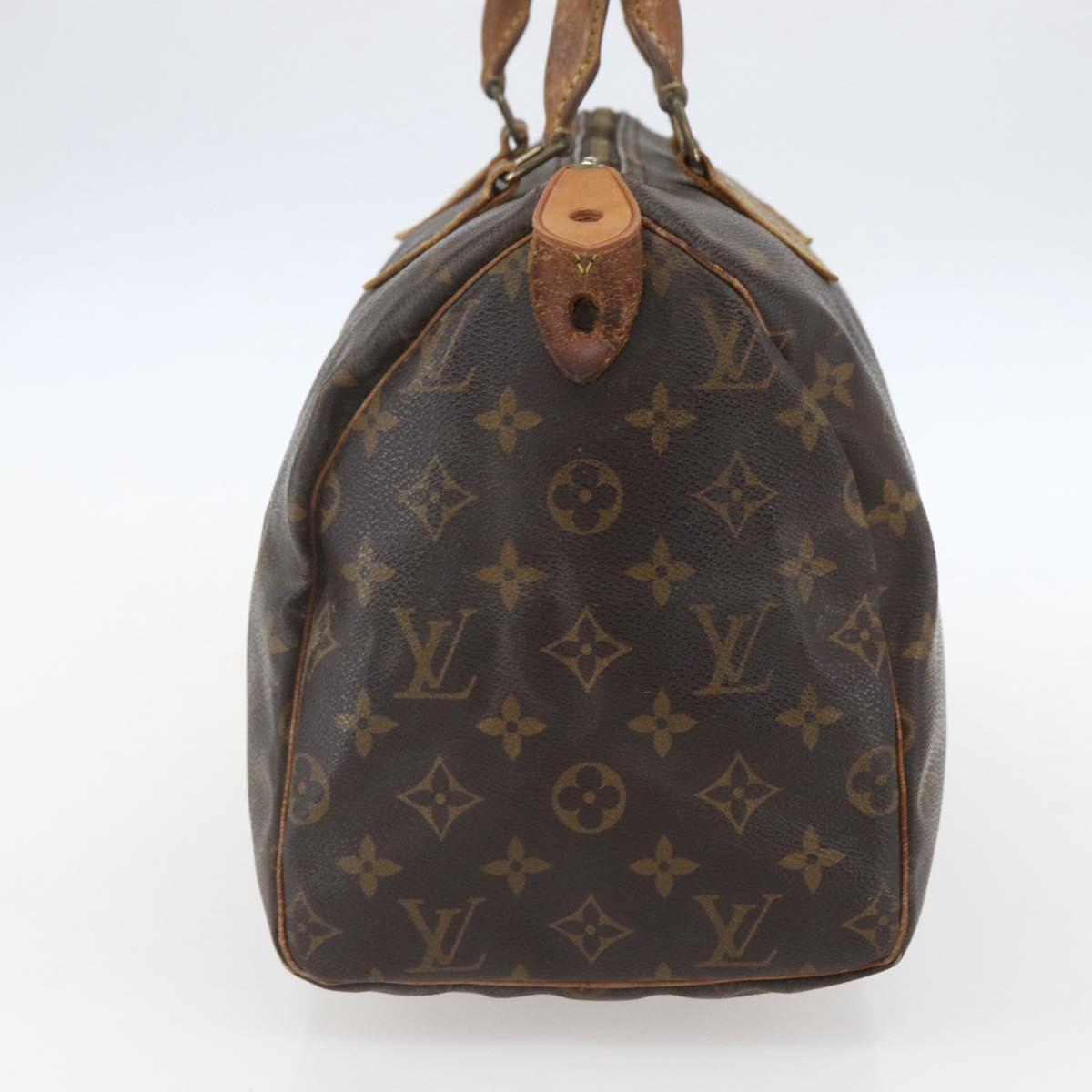 LOUIS VUITTON Monogram Speedy 30 Hand Bag M41526 LV Auth BA8564