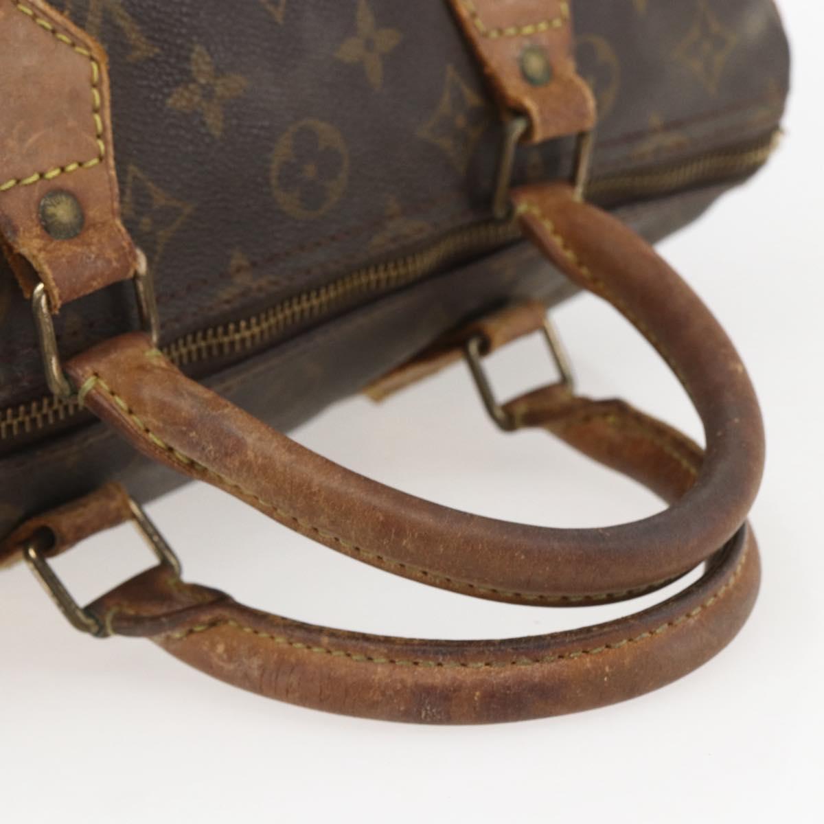 LOUIS VUITTON Monogram Speedy 30 Hand Bag M41526 LV Auth BA8564